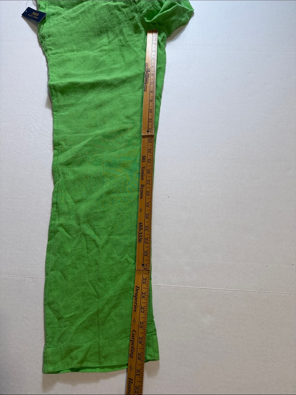 Polo RALPH LAUREN Men's Straight Fit Flat Front Linen Pants - Picture 7 of 10